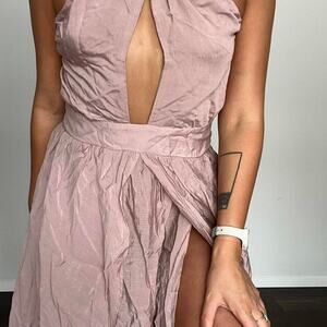 Cut out formal bridesmaid dress